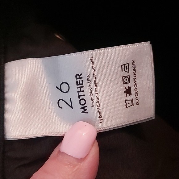 Mother Stunner Zip Ankle Step Fray Not Guilty Jeans Black Size 26 - Picture 7 of 10